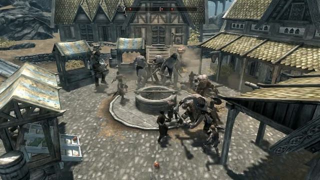Locals defeat Giant attack on Whiterun. Skyrim смотреть онлайн