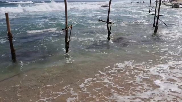 Koggala beach-Cool calm beautiful beach Sri Lanka смотреть онлайн