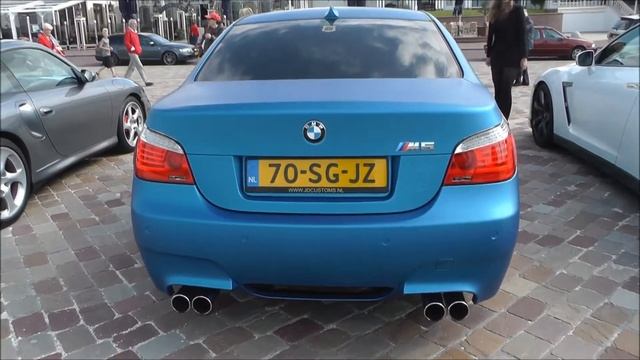 Matte Blue BMW M5 w/Eisenmann Exhaust Revs! смотреть онлайн