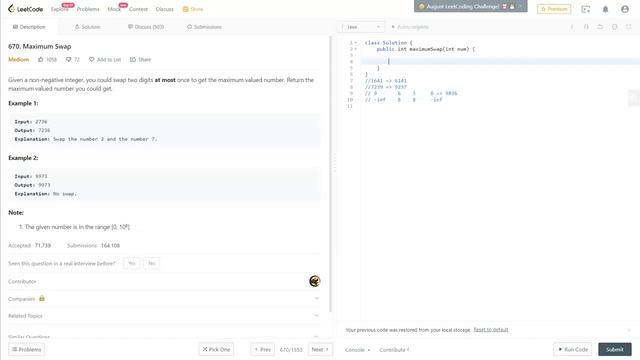 Maximum Swap | Java DP Solution | Leet code 670 смотреть онлайн