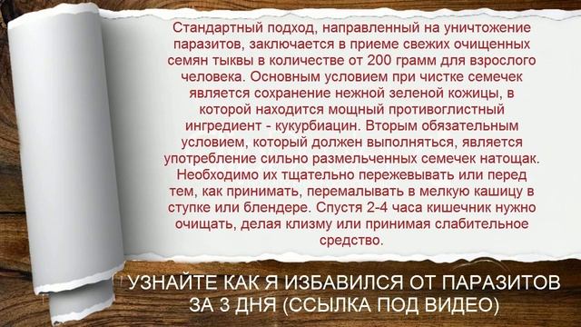 Семечки тыквы против глистов смотреть онлайн