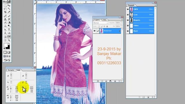 Learn Photoshop CC in hindi - 9 - 2 colour photo - cyan magenta смотреть онлайн