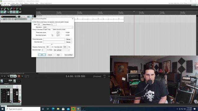How to set up a click track in Reaper DAW and customize it for odd time bars. смотреть онлайн