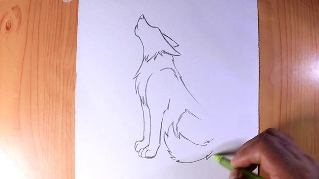 Wolf/fox with butterfly scenery pencildrawing/butterfly scenery drawing смотреть онлайн
