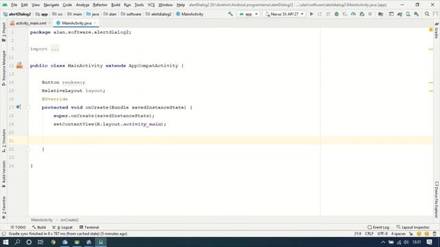 Alert Dialog - Android Studio/JAVA смотреть онлайн