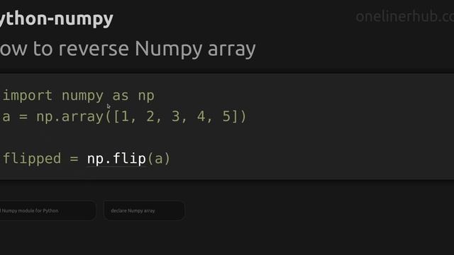 How to reverse Numpy array смотреть онлайн