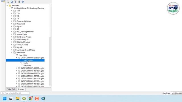 How to open GDB gps data in QGIS and Export to shapefile - |Khmer GIS Academy| смотреть онлайн