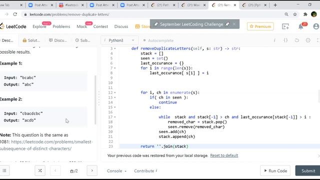 LeetCode Daily Coding Practice (Questions: 2-Sept-2020, Session: 3-Sept-2020) смотреть онлайн