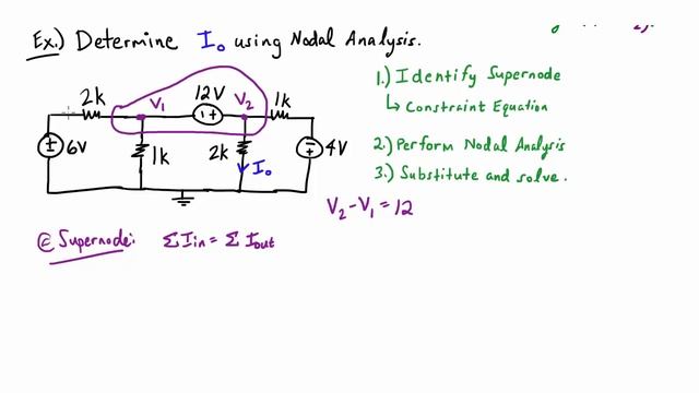 Nodal Analysis Example #3: SUPERNODE смотреть онлайн