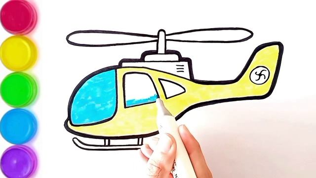 Colorindo esse belíssimo helicóptero todo colorido смотреть онлайн