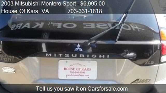 2003 Mitsubishi Montero Sport XLS 4WD 4dr SUV for sale in Ma смотреть онлайн
