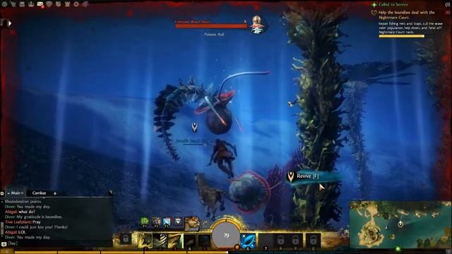GUILD WARS 2 FRENZIED WAVE RIDER FIGHT UNDERWATER MECHANICS смотреть онлайн