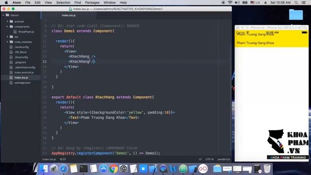REACT NATIVE KHOA PHẠM | Bài 12: PROPS PHẦN 1 смотреть онлайн
