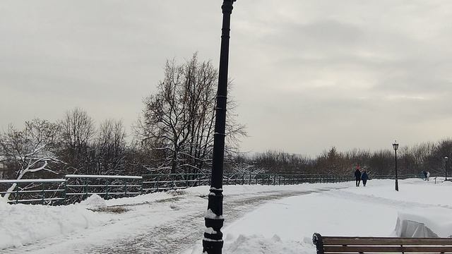 Парк Коломенское-Москва.Пришла зима.Обзор парка смотреть онлайн