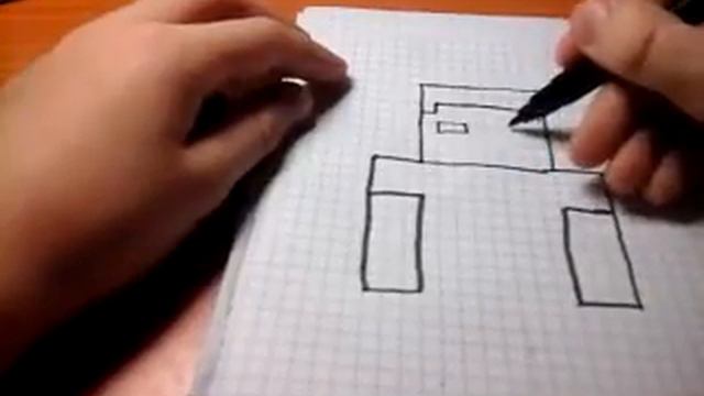 Рисуем Стива из майнкрафт