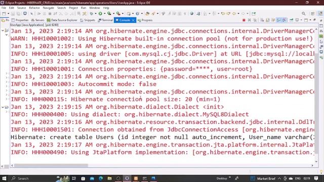 HIBERNATE-CRUD(PART-5) : CREATE OPERATION смотреть онлайн