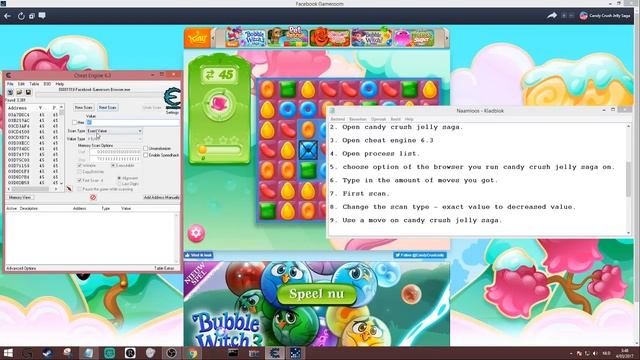 Facebook gameroom: Candy Crush jelly saga hack with cheat engine 6.3 смотреть онлайн