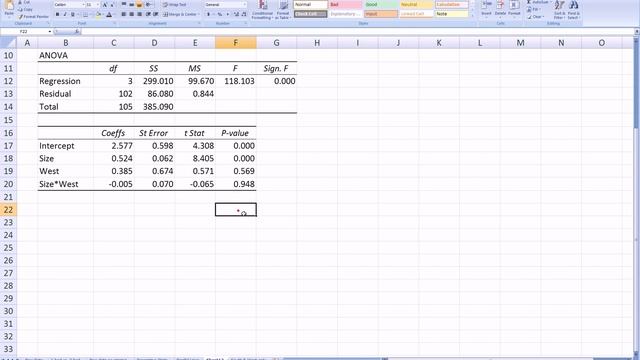 Nonparallel Lines Regression Analysis Using Excel 2007 смотреть онлайн