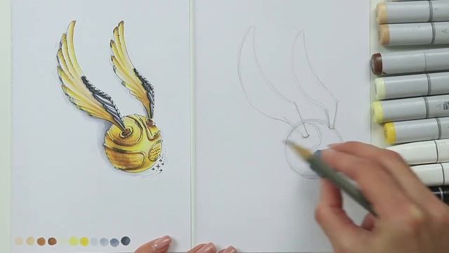 Арт-практика по скетчингу "Мир Гарри Поттера. Рисуем Снитч!" смотреть онлайн