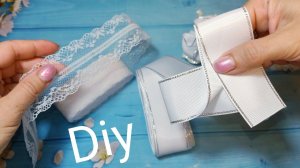 Белые нарядные школьные бантики  нарядно и празднично diy handmade, канзаши на 1 сентября