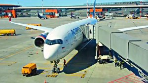 Полет на большом Airbus A350-900 Москва-Петербург Аэрофлот