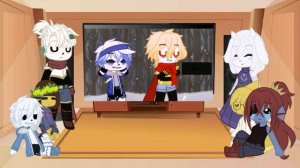 Реакция Андертейл на meme "Как появились Сансы"/Gacha Club