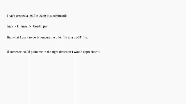 Apple: Convert PS file to PDF using macOS Ventura? смотреть онлайн