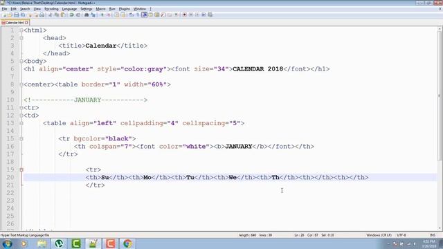 How to make a Calendar in HTML смотреть онлайн