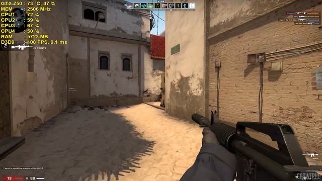 Counter Strike Global Offensive | GTX 750 & AMD Athlon x4 860k | 1050p | PC Benchmark смотреть онлайн