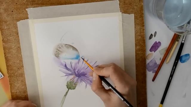 Бабочка. Картина акварелью. смотреть онлайн