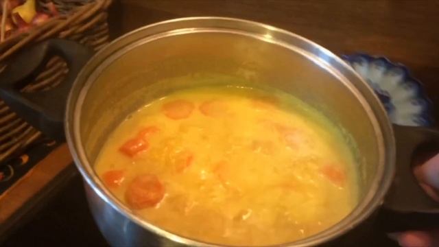 Суп-пюре с морковью и тыквой на кокосовом молоке. смотреть онлайн