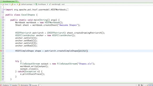 Excel Documents and Java - Shapes [Eng] [11] смотреть онлайн