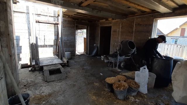 Заливка перекрытия из монолитного арболита. смотреть онлайн