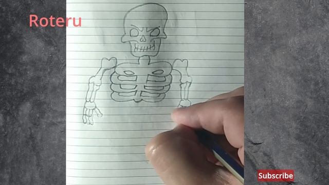 How easy to draw a Skeleton Как нарисовать скелета смотреть онлайн