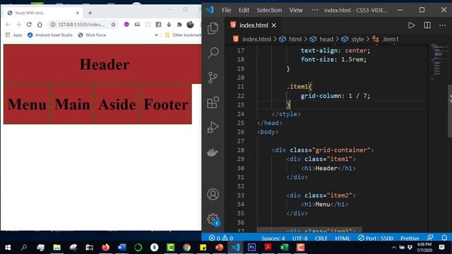 css full course bangla tutorial 38 : Layout design | Grid Layout (part-2) смотреть онлайн