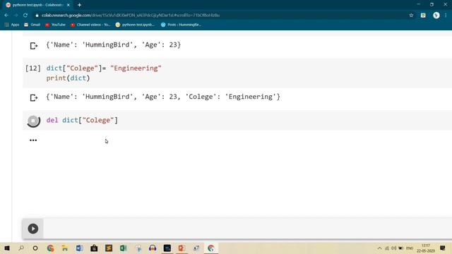 Python Dictionary смотреть онлайн