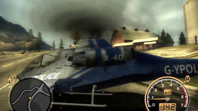 NFS Most Wanted: Police Helicopter In Traffic!