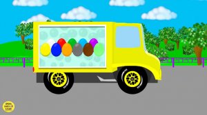 Развивающий мультик для малышей. Машинка и цветные яйца с сюрпризами.