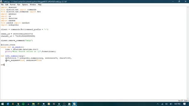 How To Make A Discord Bot Using Discord.py [Part 5 - Wikipedia search command with Wikipedia module смотреть онлайн