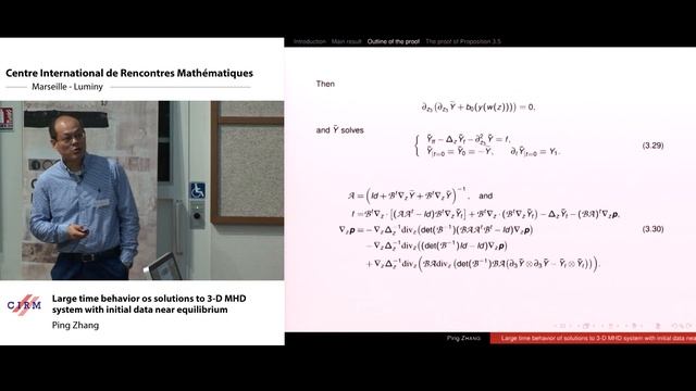 Ping Zhang: Large time behavior os solutions to 3-D MHD system with initial data near equilibrium смотреть онлайн