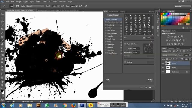 Paint Splash Effect/Splatter Effect | Photoshop Cs6 |Photoshop Tutorial смотреть онлайн
