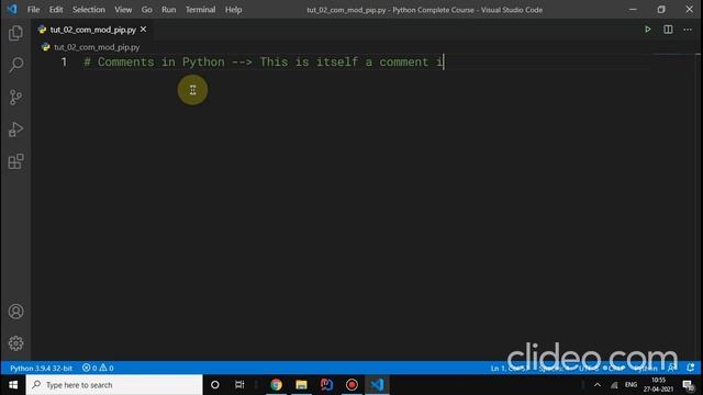 Tutorial 2 | Modules, Comments and Pip + Explanation of Last Python Program | Complete Python Cours смотреть онлайн