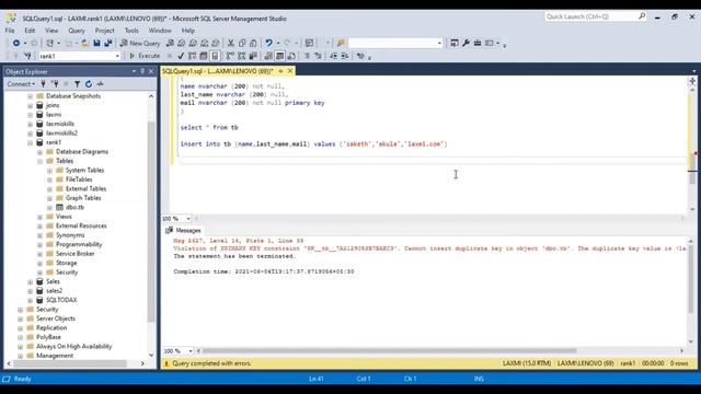 Primary and Foreign Key in Sql | Sql Telugu смотреть онлайн