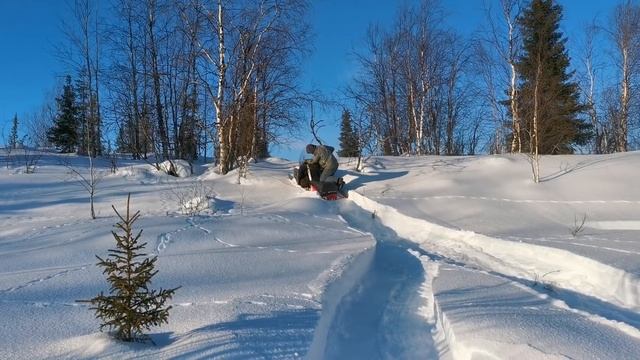 Снегоход Буран,Экстремальная езда с волокушей смотреть онлайн