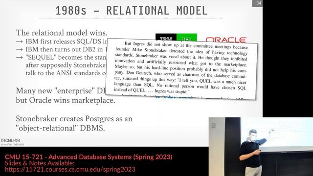 01 - History of Databases (CMU Advanced Databases / Spring 2023) смотреть онлайн