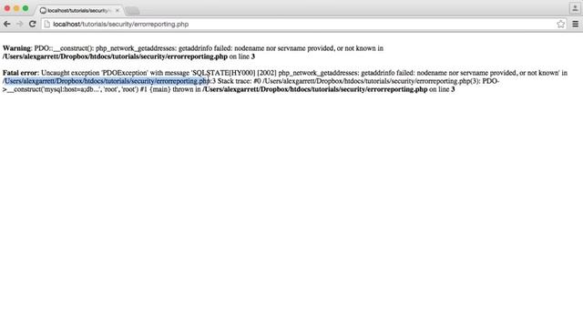 PHP Security: Error Reporting смотреть онлайн