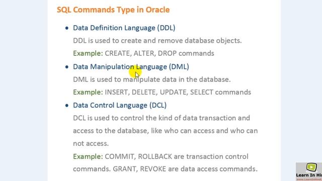 39. SQL Commands Type in PL/SQL Oracle смотреть онлайн