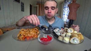 МУКБАНГ ЛАПША НАРЕЗКИ ЛУЧШЕЕ 1 - WOK КУРИЦА ТОМ ЯМ / РОЛЛЫ / EATING Mukbang / АСМР 11. 09. 2023 #830