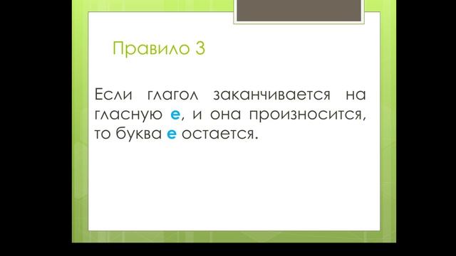 Present Continuous Правила добавления ing смотреть онлайн