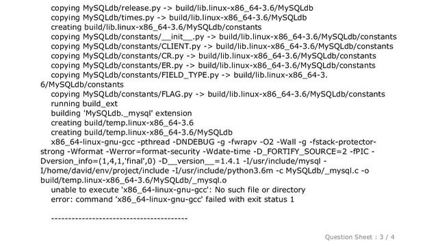 MySQL : Error installing mysqlclient for python on Ubuntu 18.04 смотреть онлайн